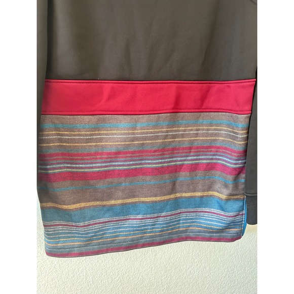 Aperture Bonded Fleece Hooded Half-Zip Anorak Jacket‎ Colorblock Striped Size S - Picture 7 of 10